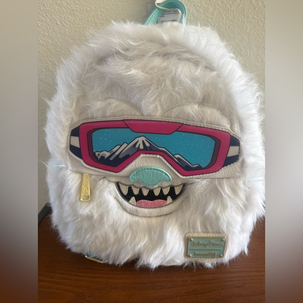 NWT Disney Parks Loungefly by Funko White and Pink Yeti Mini Backpack